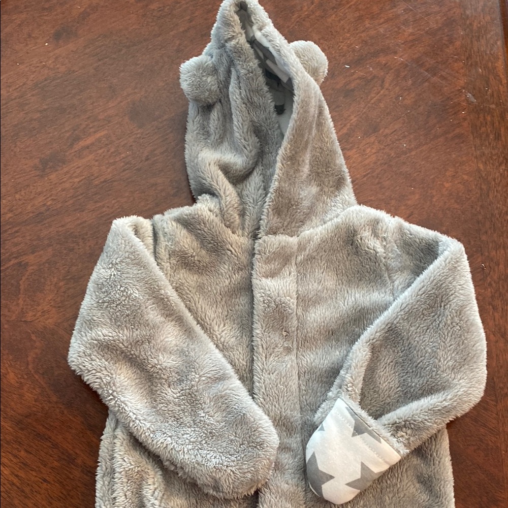 Magnetic Me Gray Fleece Hoodie with Bear Ears